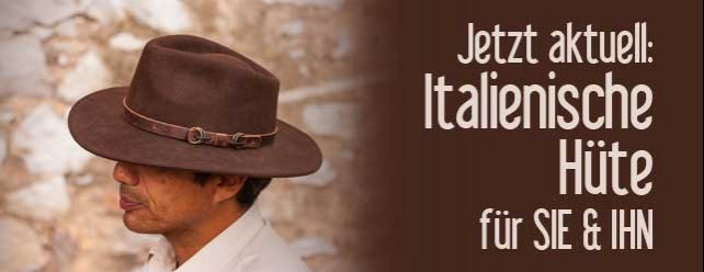 Italienischer Wollhut bei Erdreich, zerknautschbar und schick! Viele Farben und Größen zur Auswahl. Der ideale italienische Reisehut.